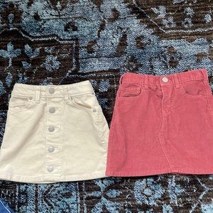 Two Toddler Corduroy Skirts